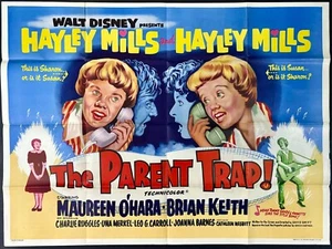 Parent Trap ORIGINAL Quad Film Movie Cinema Poster Heyley Mills Disney 1961 - Picture 1 of 9