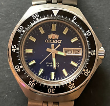 Vintage 1970's Orient King Diver Men's Watch Automatic 21j Bracelet Y489136B-6A