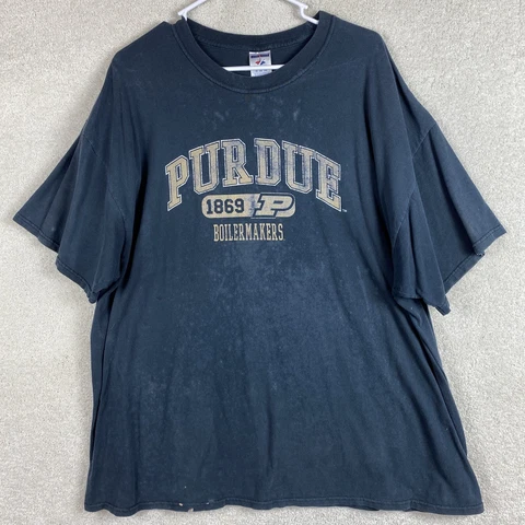 Purdue Boilermakers Adult XL T Shirt NCAA Adult Size XL Short Sleeve 1869 Shirt Cover
