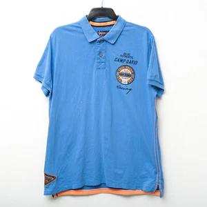 Camp David 2XL Herren Polohemd Kurzärmelig Stickerei Baumwolle Freizeit Blau Top - Bild 1 von 7