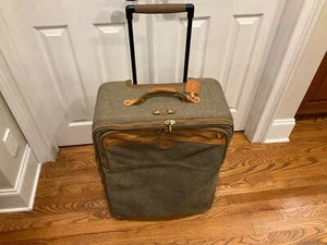 Maleta de equipaje de viaje con ruedas Hartmann de cuero tweed 27x20x10 pulgadas de colección - Imagen 1 de 17