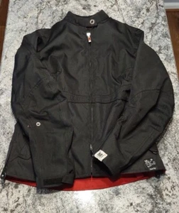 Men’s Power Trip Black Motorcycle Jacket Nylon Padded Medium - Picture 1 of 13