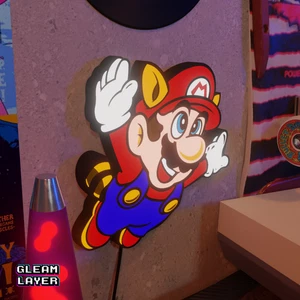 Super Mario Bros 3 Wall Mount Led Retro Light Sign - Picture 1 of 5