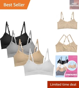 Adjustable Seamless Girls Training Bras - Soft Removable Padding in Value Pack - Picture 1 of 8