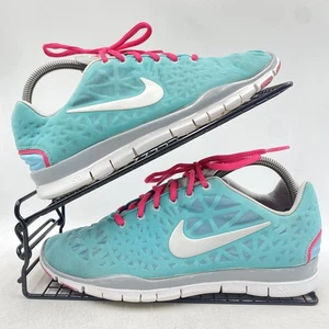 Scarpe da ginnastica Nike Free TR Fit 3 blu argento grigio taglia UK 7 donna palestra corsa yoga - Foto 1 di 8