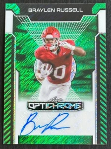 2025 Leaf Optichrome Braylen Russell Auto #d 5/6 Arkansas Razorbacks Football - Picture 1 of 2