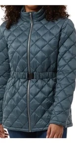 32 Degrees Ladies' Belted Diamond Quilt Jacket Teal , XL NWT - Picture 1 of 4