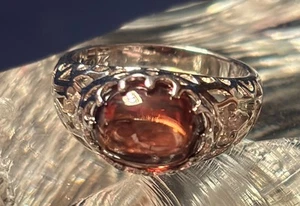 Zatos 925 Sterling Silver Brown Agate Crystal Ring 5g Size 8 $123.99 MSRP Signed - Picture 1 of 8