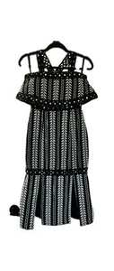 NWT $269 Designer PREMONITION Runway Womens Size S Small 4 Dress Black White  - Picture 1 of 16