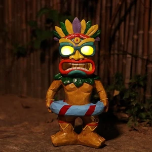 Tiki Statue with Swim Ring - Tiki Bar Decorations Outdoor Decor, Garden Statu... - Bild 1 von 7