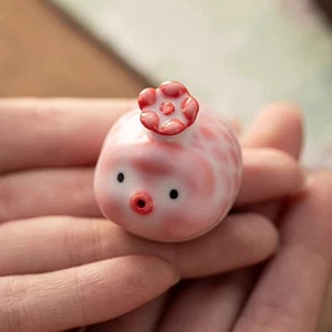 Pink Ceramic Ornament, Internet Famous Bubble Fish Pet Tea AU Bowl S2S4 - Picture 1 of 24