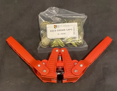 Tapón de botellas de mano Northern Brewer con 60 tapas doradas - NUEVO Foto 1 de 3