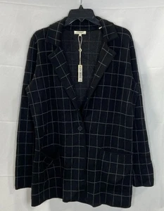 Max Studio Women Black Pattern Oversize Blazer M NWT - Picture 1 of 5