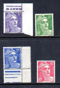 France Stamp lot - Scott #'s 650,651,653,654 - Mint Hinged - Picture 1 of 1