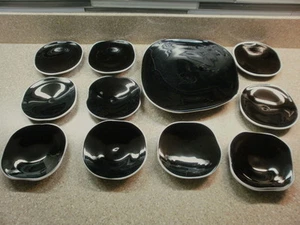 MURANO Italian Amethyst Glass Luncheon Dessert plates SALE - Picture 1 of 12