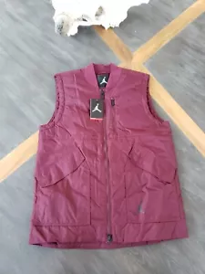 Nike Air Jordan Men's Lifestyle Down Vest Maroon 807953 681 Size Large - Picture 1 of 3