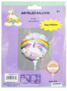 2 PCs. 9” Unicorn (Air-Filled) Foil Mylar Party Balloon Party Supply Decoration - Picture 1 of 3