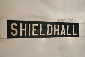 K121 Glasgow Tram Destination Blind 34" Scottish  Gift - Shieldhall Shield Hall - Picture 1 of 12