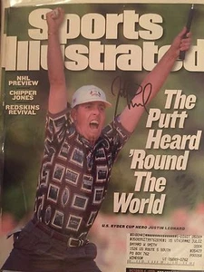 Justin Leonard Signed 1999 Sports Illustrated Magazine Ryder Cup autographed - Picture 1 of 2