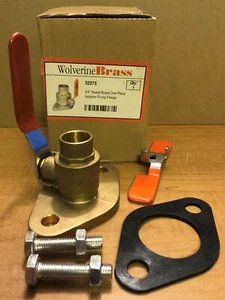 Wolverine Brass 52575 3/4" Valve Sweat Brass Isolation Pump Flange NOS - Picture 1 of 1