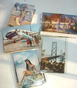 COLLECTION VINTAGE BOAC & BA AIRLINE POSTCARDS  B707 VC10 TRIDENT TRISTAR B747 - Picture 1 of 23