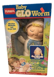 Baby Glo Worm Open Box 1986 Vtg Dual Face Playskool Machine Washable Dryer Safe - Picture 1 of 5