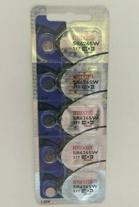 MAXELL SR626SW 377 Watch batteries Made in Japan x 5 pieces exp 2029 Free post - Picture 1 of 1