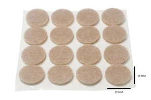 Streifen Von 16 Rund Filzgleiter Selbstklebend 19mm Durchmesser 4mm Dick 6 - Bild 1 von 1