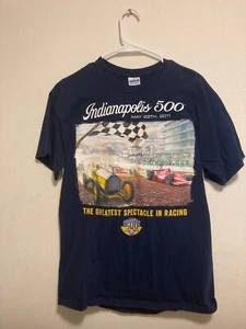2011 Indianapolis Indy 500 Black t-shirt Size Medium 18.5"x26.5" Starting field  - Picture 1 of 5
