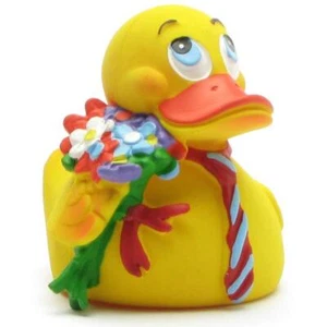 Rubber Duck Bath Duck Flower Duck Ducky Rubber Duckie - Picture 1 of 4