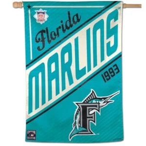 FLORIDA MARLINS SINCE 1993 COOPERSTOWN COLLECTION 28"X40" BANNER FLAG WINCRAFT - Picture 1 of 1