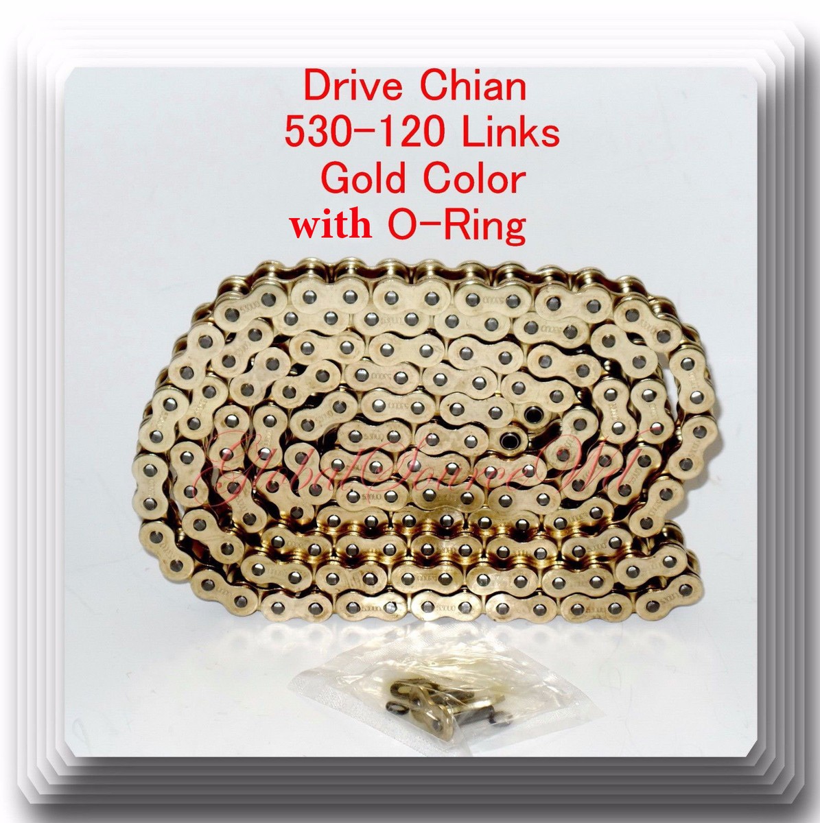Drive Chain Gold Color With O-ring 525-120 Atv Motorcycle 525 Pitch 120 Links - Foto 4