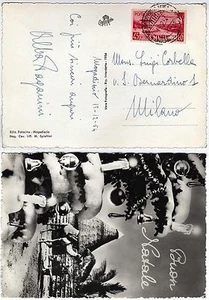 096 - Somalia AFIS - Timbro bilingue su cartolina per Milano, 13/12/1954 - Picture 1 of 1