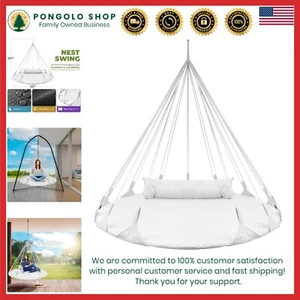 Hanging Nido Pillow Hammock Indoor Outdoor Relaxation Bed 80 characters - Picture 1 of 8