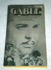 GABLE by CHESTER WILLIAMS, 1975 Printing w/ ILLUSTRATIONS & MOVIE LIST ~ PB  - Picture 1 of 3