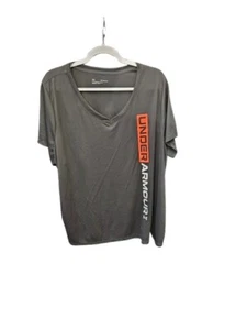 Under Armour Woman's Grey Logo T Shirt Size 2X Now $10 #131 - Picture 1 of 1