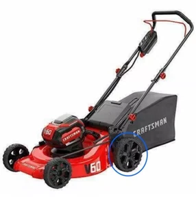 CRAFTSMAN V60 Mower CMCMW260P1 One Rear Wheel with Bearings Only - 10” Tall - Picture 1 of 4