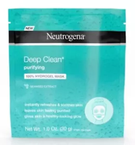 Neutrogena Deep Clean Purifying 100% Hydrogel Mask, Seaweed Extract, 1 Oz - Picture 1 of 1