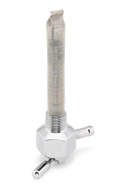 Pingel Power-Flo Petcock - 90° Salida orientada hacia adentro - motocicleta cromada Foto 1 de 4