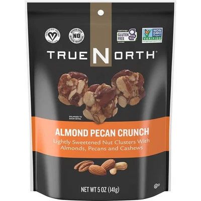 TrueNorth Nut Clusters Almond Pecan Crunch 5oz Snack Healthy Gluten Free  - Image 1 of 4