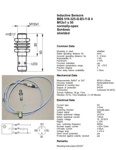 Balluff Proximity Inductive Switch Sensor Bes 516-325-G-E5-Y-S4. 10-30VDC - Picture 1 of 20
