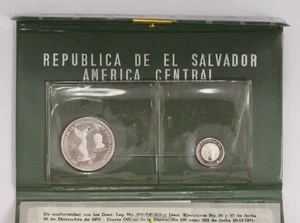 1971 EL SALVADOR - OFFICIAL PROOF SILVER SET (2) - SALVADOR DALI - OGP w/ COA - Picture 1 of 10