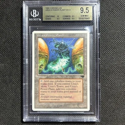 1995 MTG Magic The Gathering Chronicles Urza's Power Plant Bug BGS Quad 9.5+ - Image 1 of 3