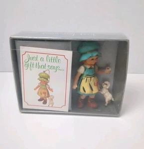 Vintage Bradford Novelty Co Child / Lamb Christmas Ornament Original Box 1980s - Imagen 1 de 4
