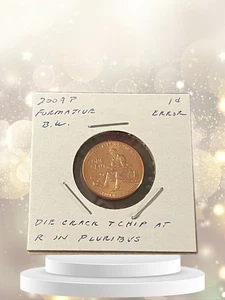 2009 P Formative B.U. Penny Die Crack T Chip At R In Pluribus - Picture 1 of 5