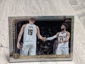 Denver Nuggets 2025 Topps Update Holo Foil Championship Duo Leads Nuggets #286 - Picture 1 of 2