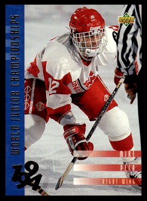 1993-94 Upper Deck Mike Peca #542 Canada Rookie World Junior Championships - Image 1 of 2