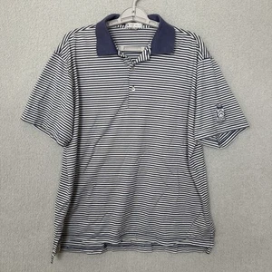 Peter Millar Polo Shirt Men's Medium Blue White Capital City Club Golf Atlanta - Picture 1 of 7