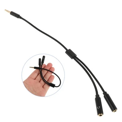 Sdoppiatore Cuffie Microfono Cavo Casse Audio Adattatore Auricolare - Immagine 1 di 4