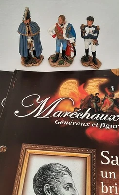 Lot De 3 Soldats En Plomb  HACHETTE Maréchaux D'empire N°66,65,64 - Photo 1/2